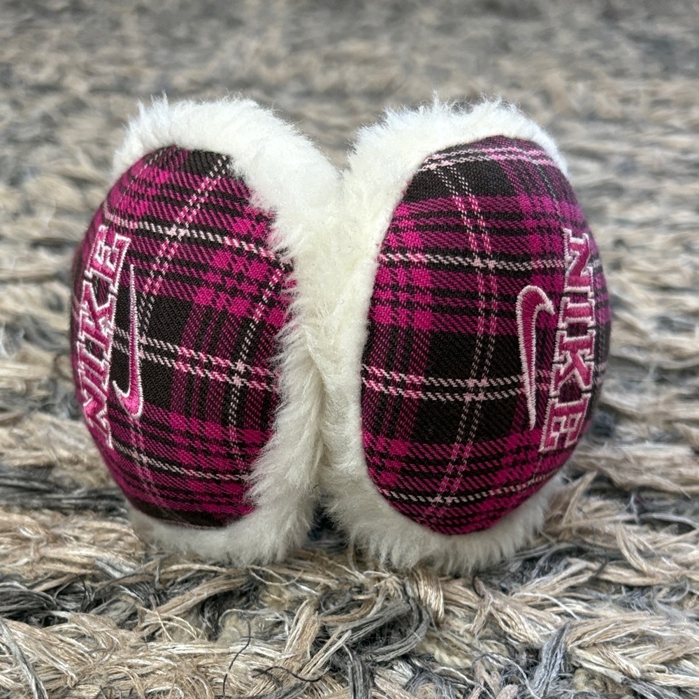 Nike Pink Plaid Earmuffs, Adjustable Length - Picture 6 of 8